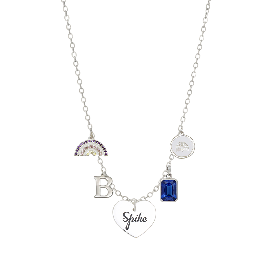 SilverDaintyEngravedScriptHeartCharm4