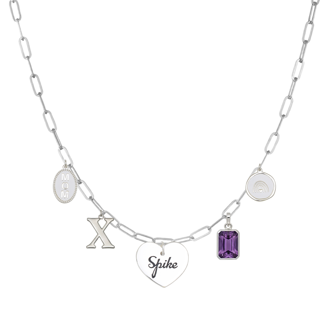 SilverPaperclipEngravedScriptHeartCharm4