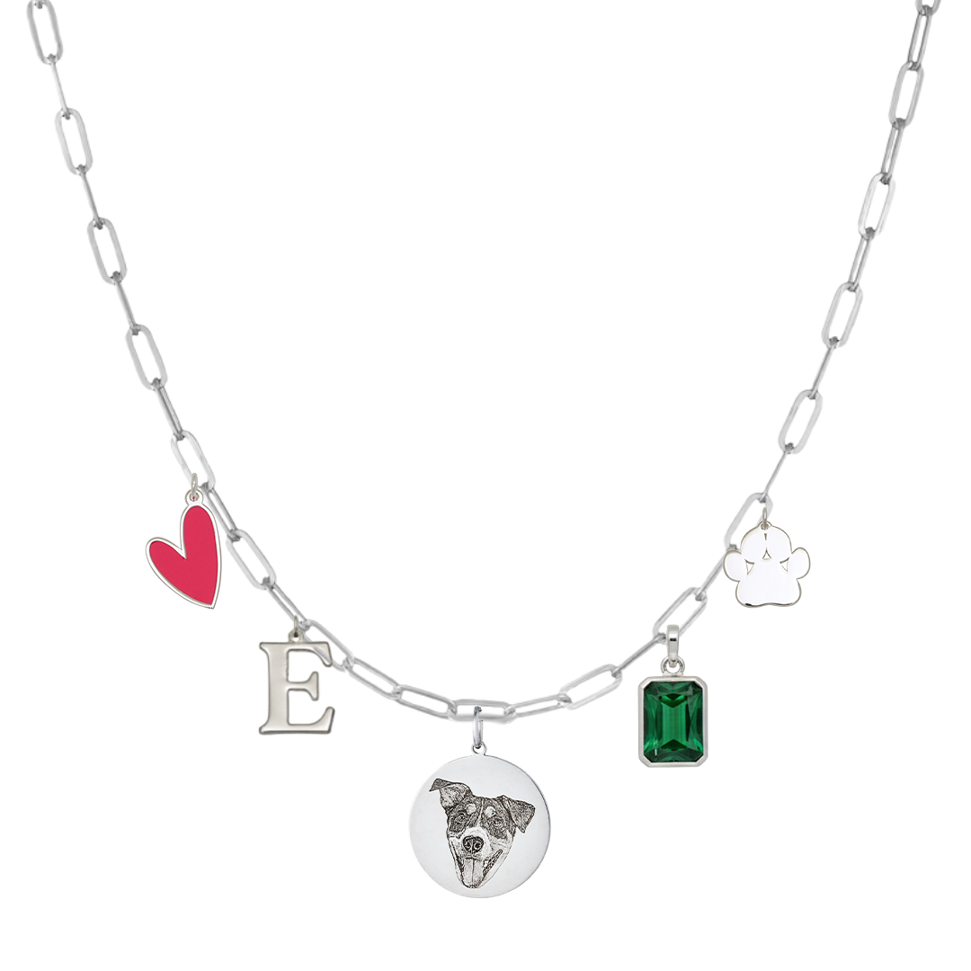 SilverPaperclipEngravedPetMedallionCharm4