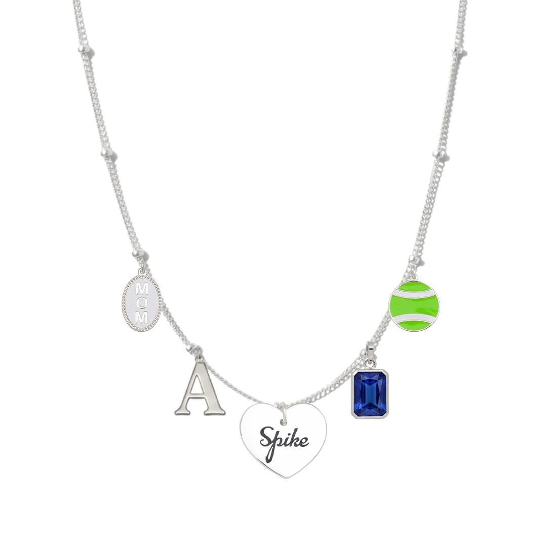 SilverSatelliteEngravedScriptHeartCharm4
