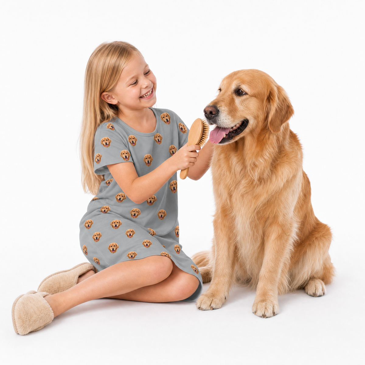 Kids Custom Pet Face Nightgowns