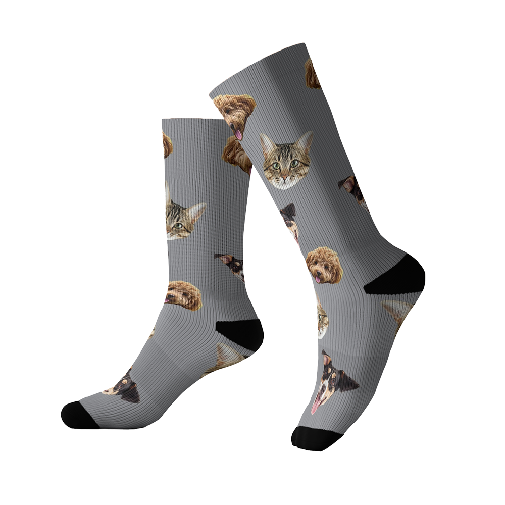 Custom Dog Pet Socks Create Personalized Pet Socks with Your Dog s Face Cuddle Clones