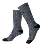 Pair of socks with a pattern on a white background[DarkKnight]