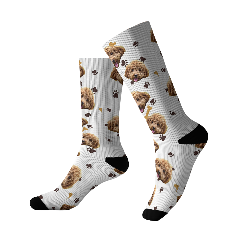 Custom Dog Pet Socks Create Personalized Pet Socks with Your Dog s Face Cuddle Clones