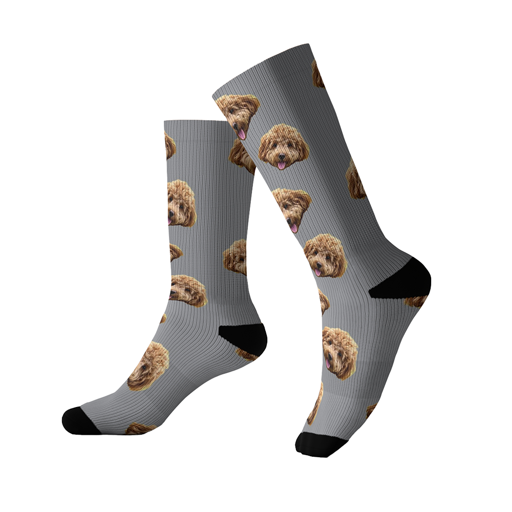 Custom Dog Pet Socks Create Personalized Pet Socks with Your Dog s Face Cuddle Clones