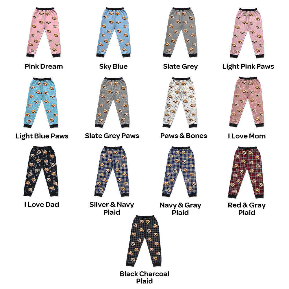Customized Pet Face Sweatpants - 2 Pets