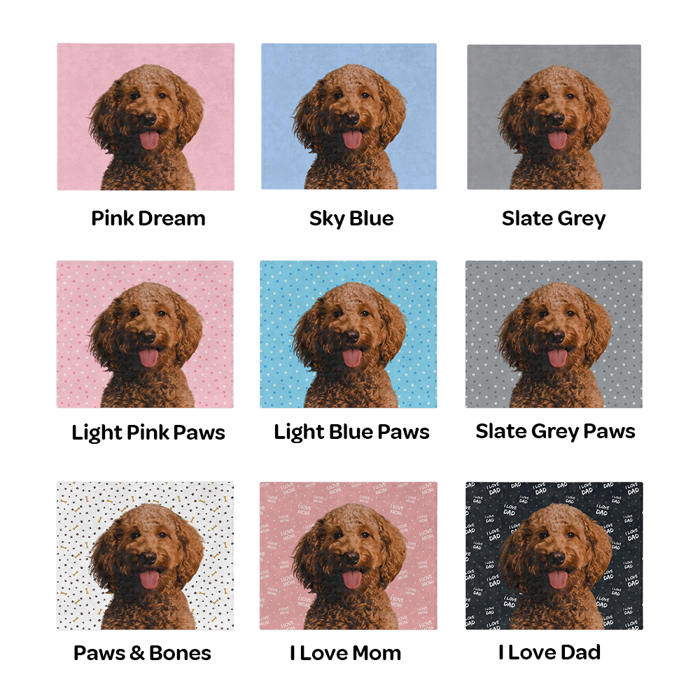 Customized Pet Art Blanket -2 Pets
