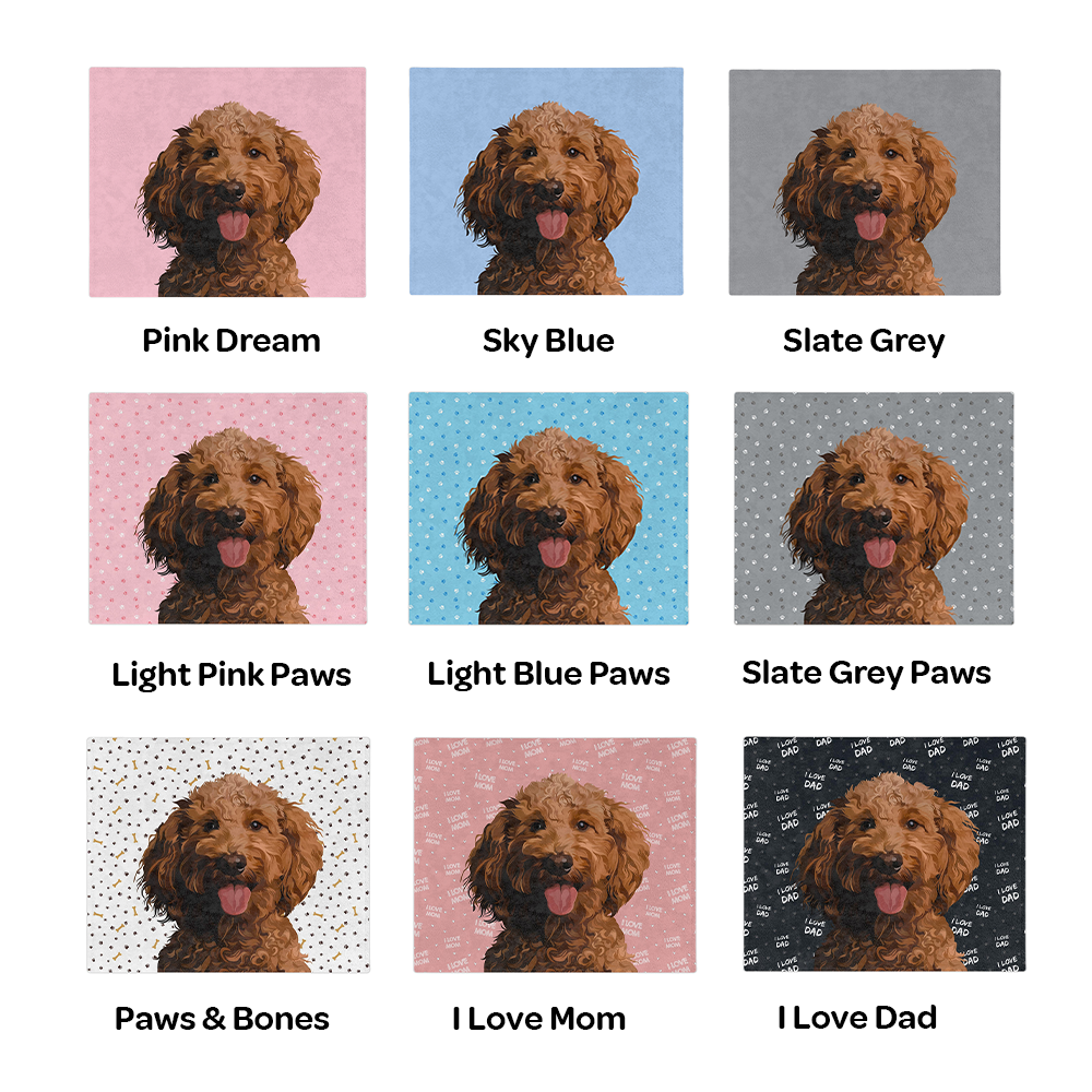 Customized Pet Art Blanket - 1 Pet
