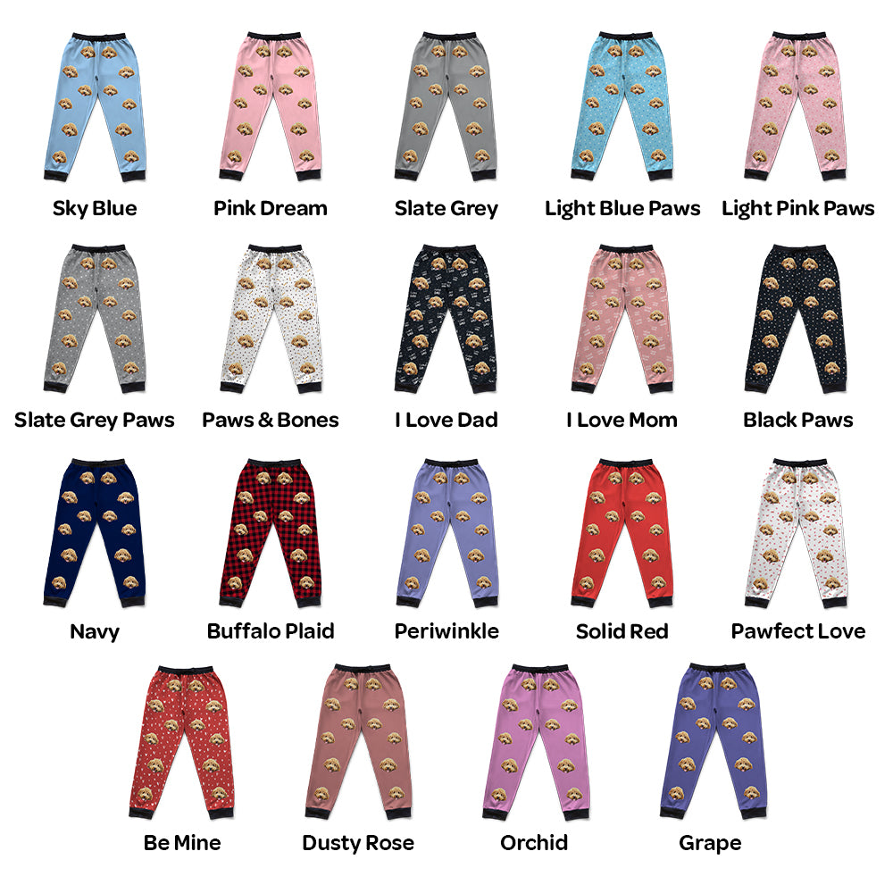 Customized Pet Face Sweatpants - 2 Pets