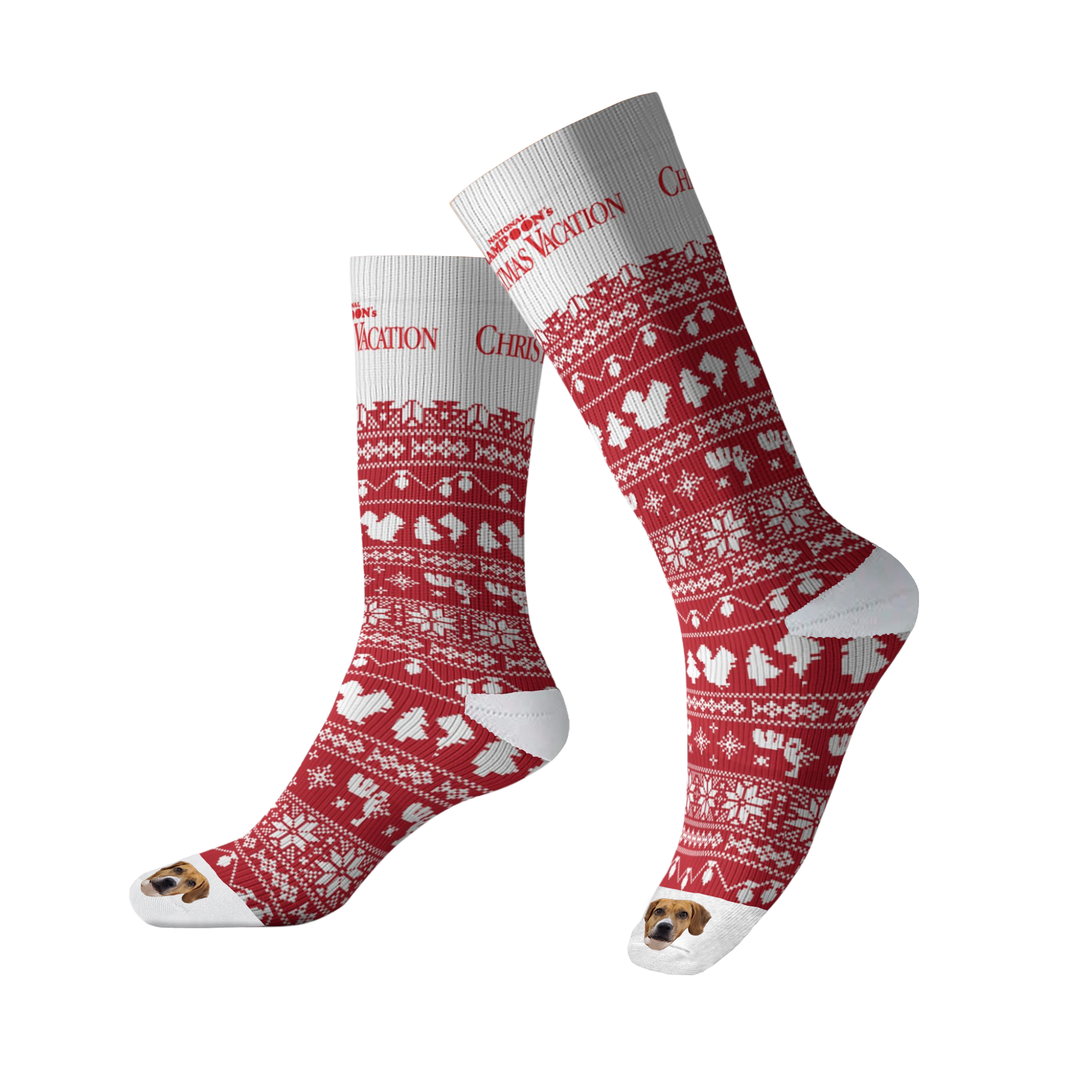 National Lampoon's Christmas Vacation Socks With Your Pet's Face