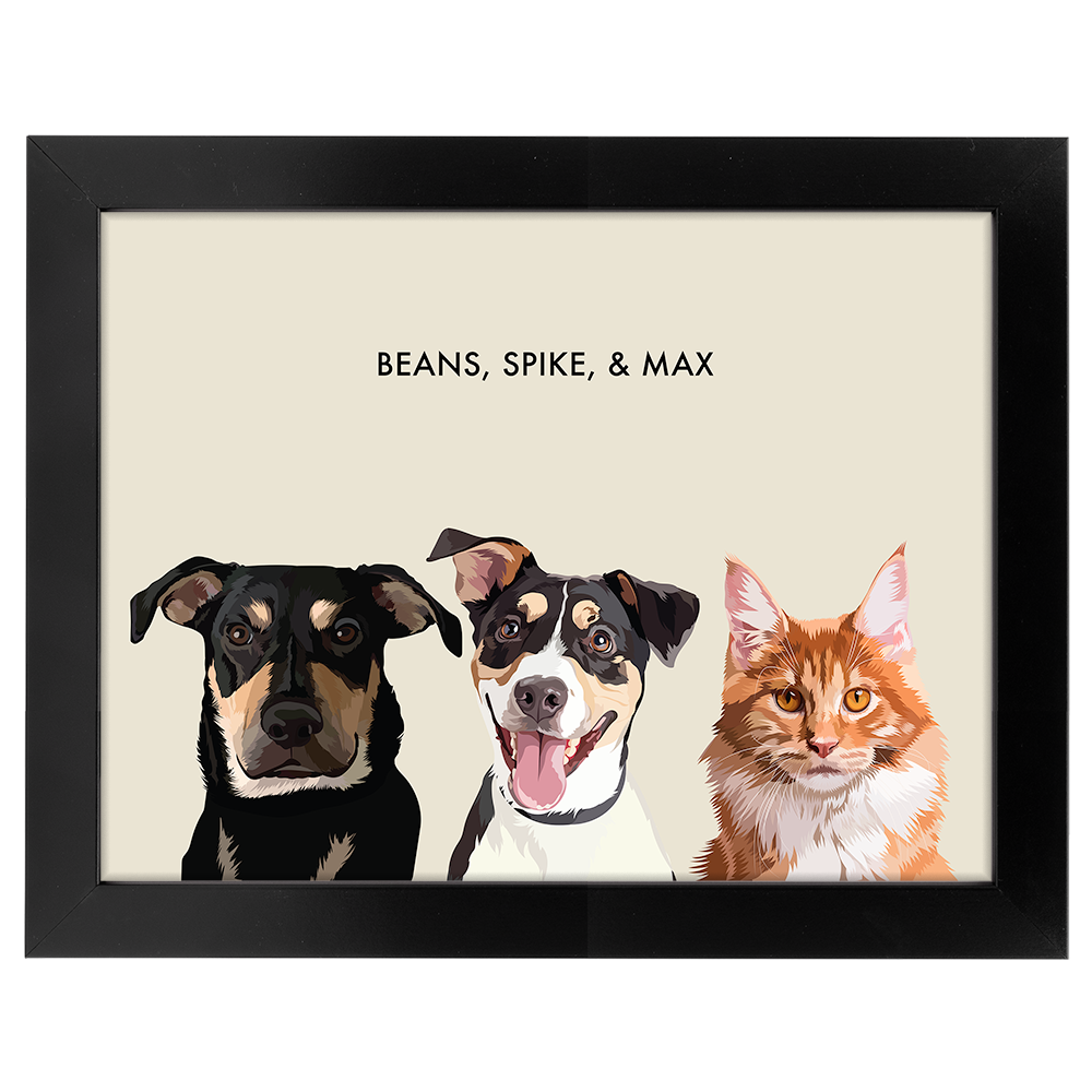 BeigeGalleryPaperFramedBlack3Pets