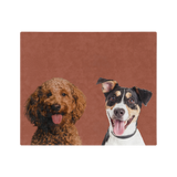 Cocoa blanket featuring two pets
