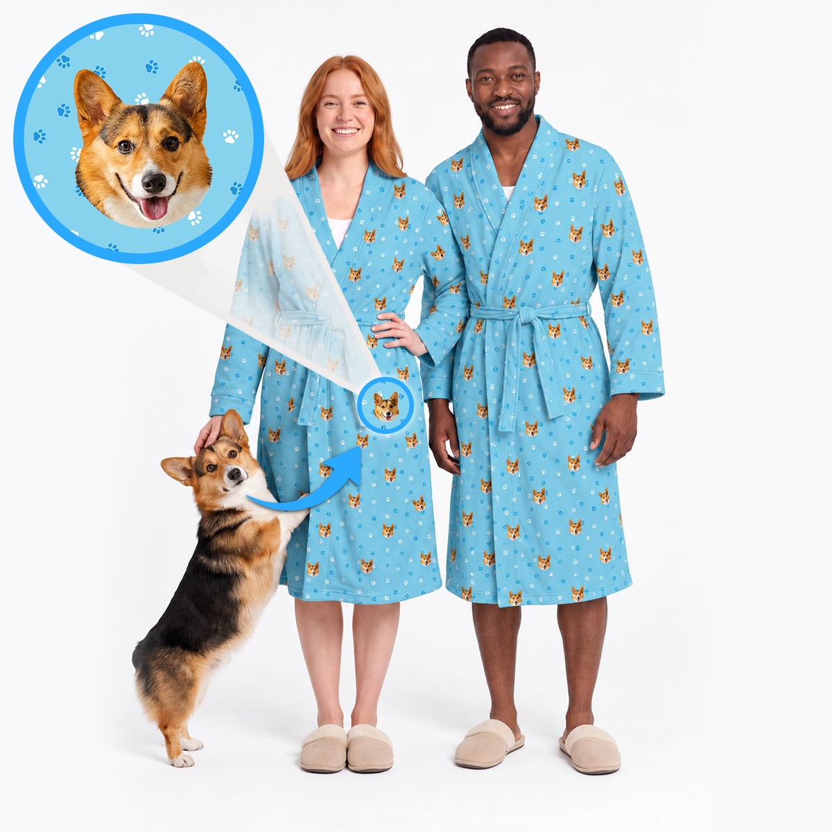 Adult Custom Pet Face Robes