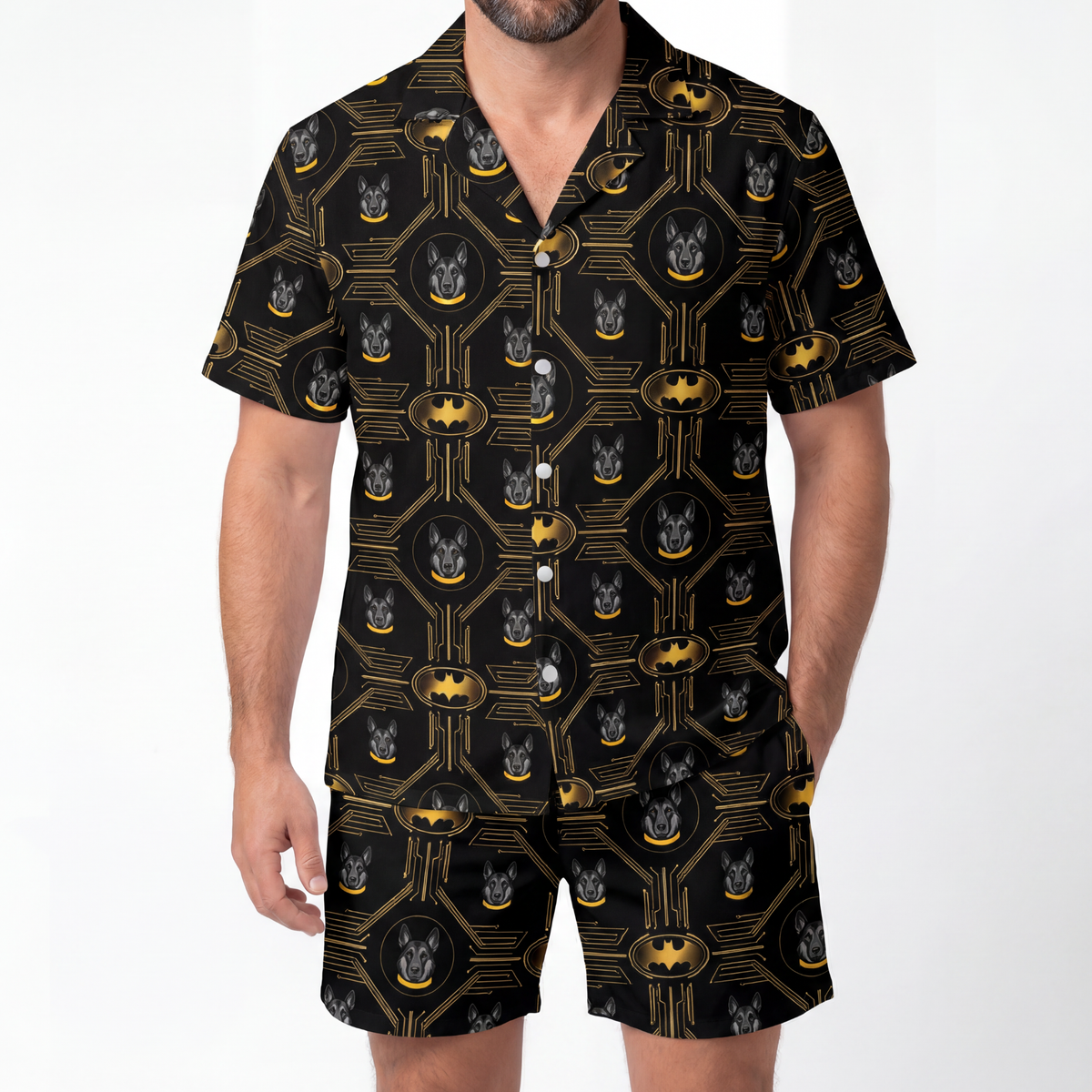 Men's Batman Pajamas with Your Pet's Face