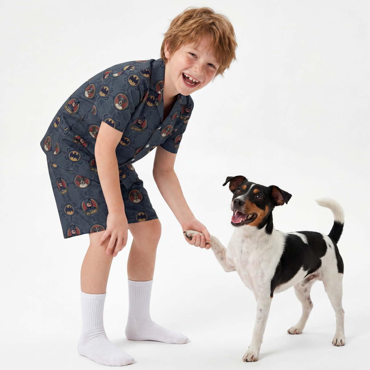 Kids Batman Pajamas with Your Pet's Face