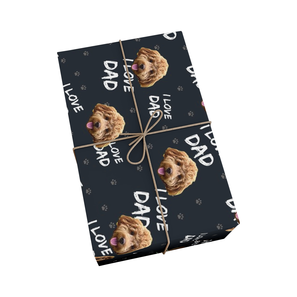 Customized Pet Face Wrapping Paper - 1 Pet