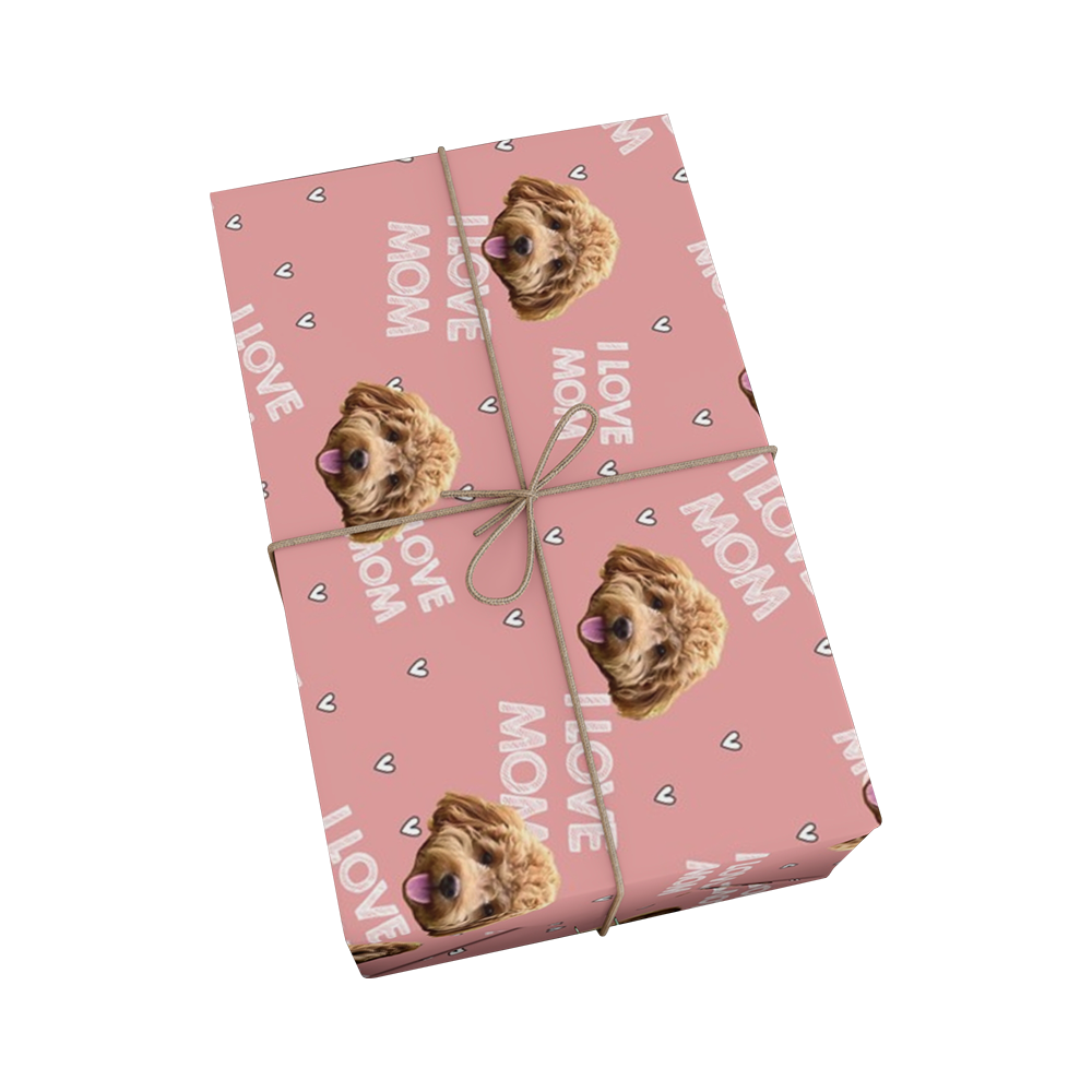 Customized Pet Face Wrapping Paper - 1 Pet