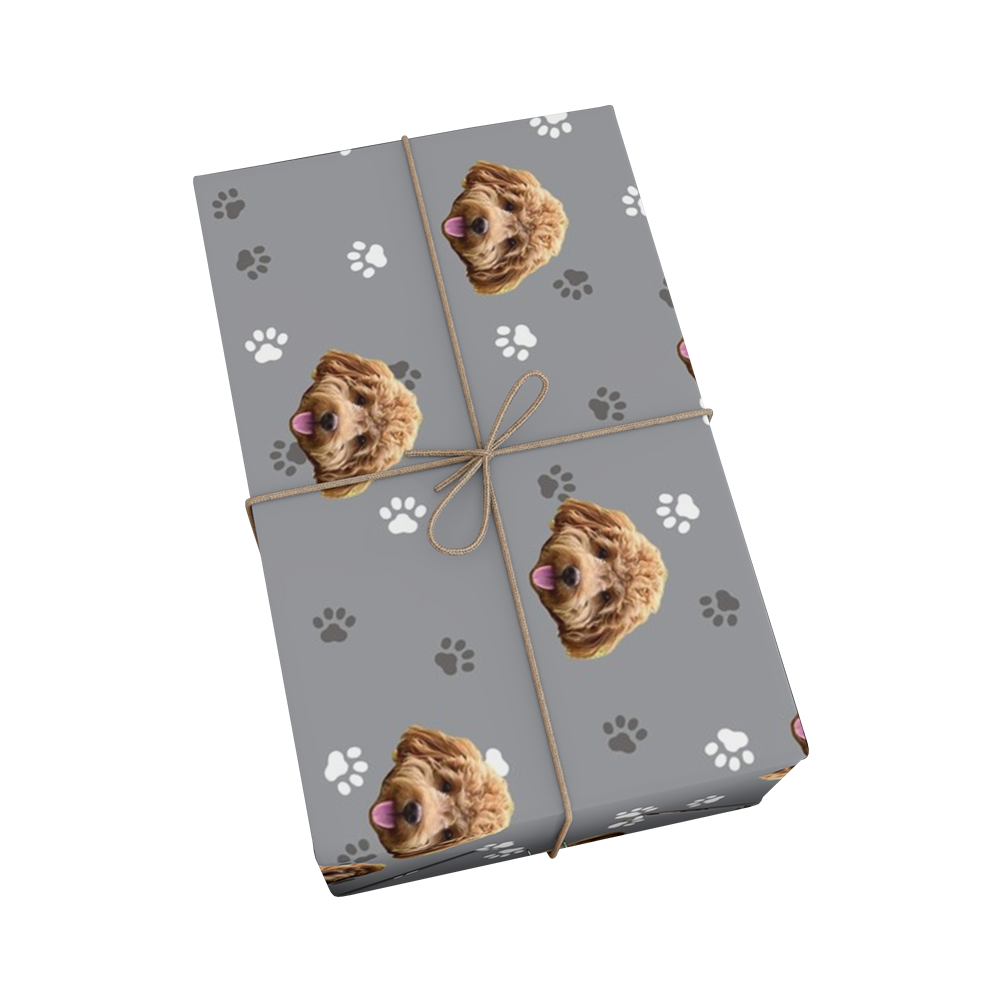Customized Pet Face Wrapping Paper - 1 Pet