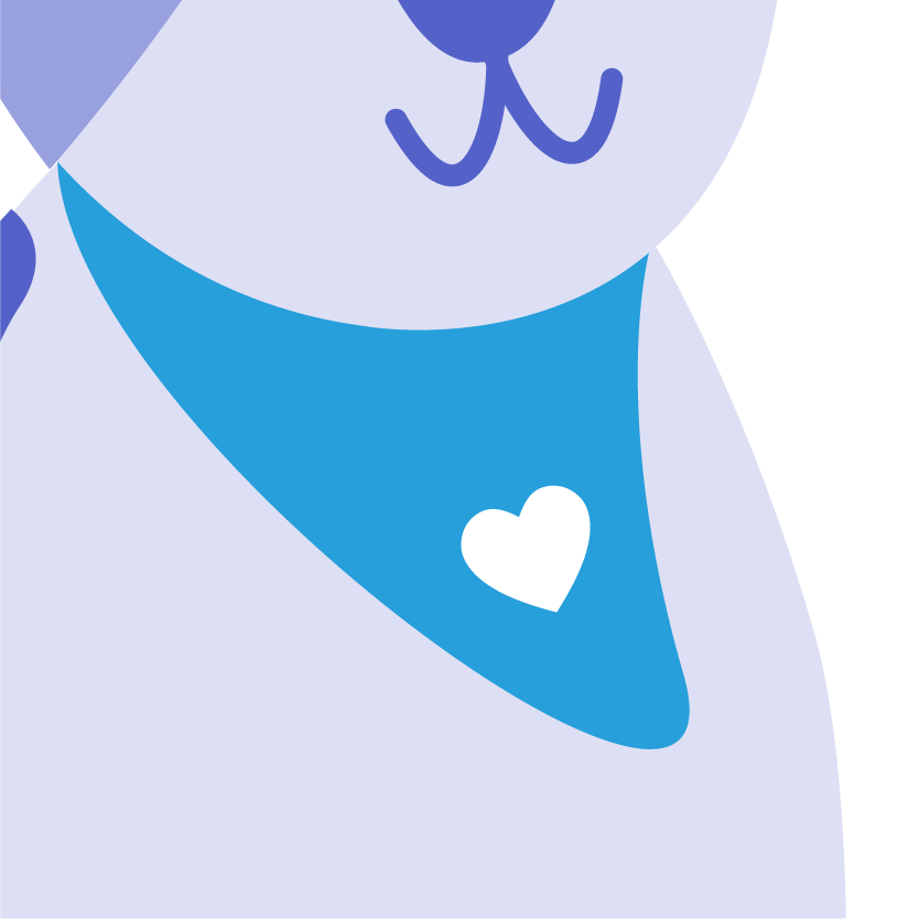 blue pet bandana