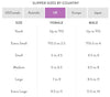 UK custom pet slipper sizing chart